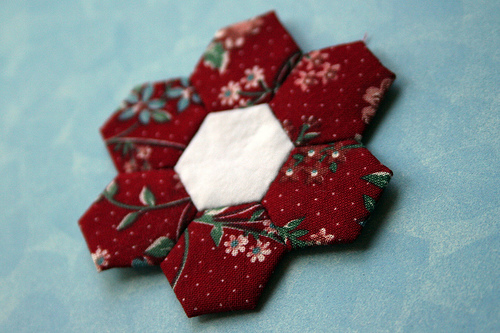 Hex red flower