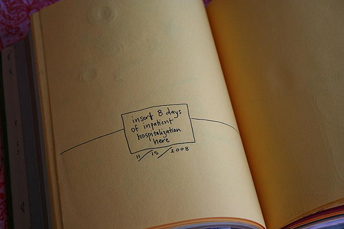 My art journal when I was in the hospital.