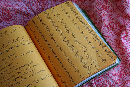 Stitches in the journal